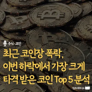 최근-코인장- 폭락-이번-하락에서-가장- 크게-타격-받은-코인-Top5- 분석