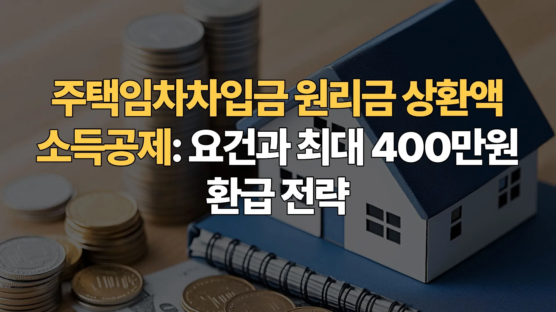 주택임차차입금 원리금 상환액 소득공제: 요건과 최대 400만원 환급 전략