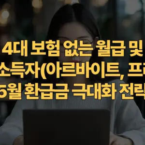 4대보험-없는 월급-3.3%-소득자-아르바이트-프리랜서-5월-환급금-극대화-전략
