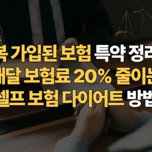 중복-가입된-보험-특약-정리로-매달-보험료-20%-줄이는-셀프-보험-다이어트-방법