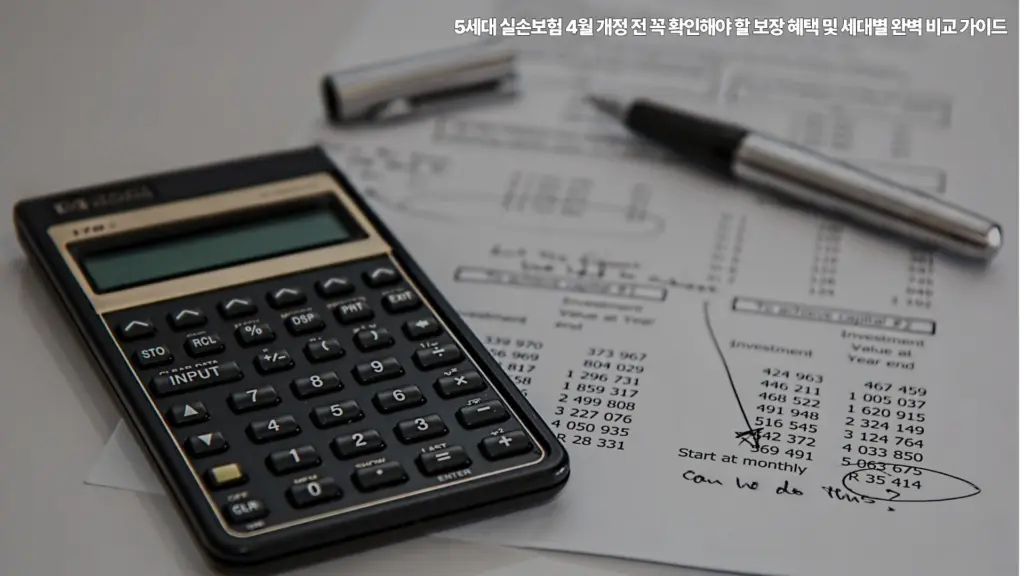 5세대-실손보험-4월-개정-보장-세대별-비교