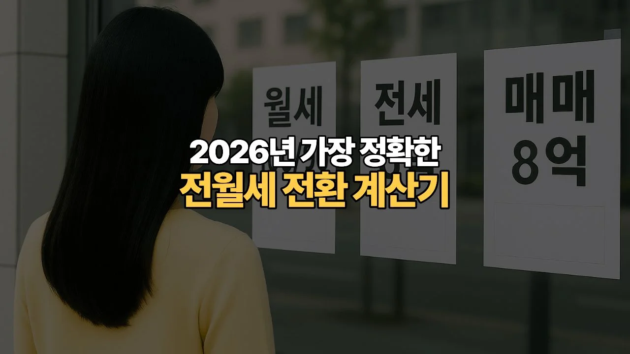 가장 정확한 전월세 전환 계산기 | 2026년 기준