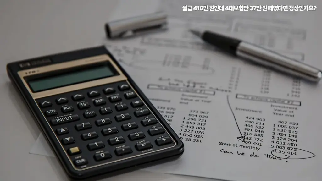 월급-416만-원인데-4대보험만-37만원-떼였다면-정상인가요