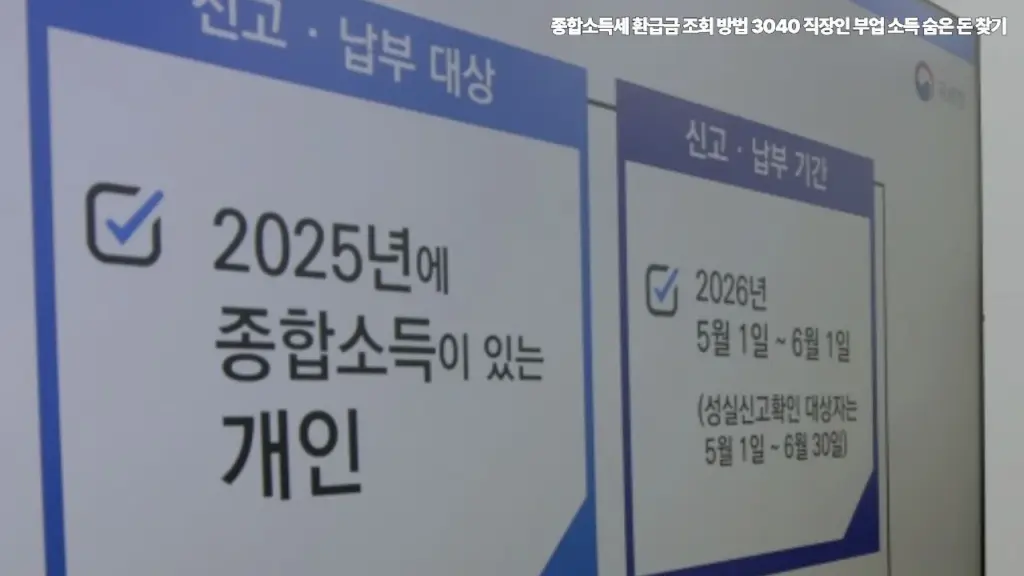 종합소득세-환급금-조회-방법-3040-직장인-부업-소득-돈 찾기