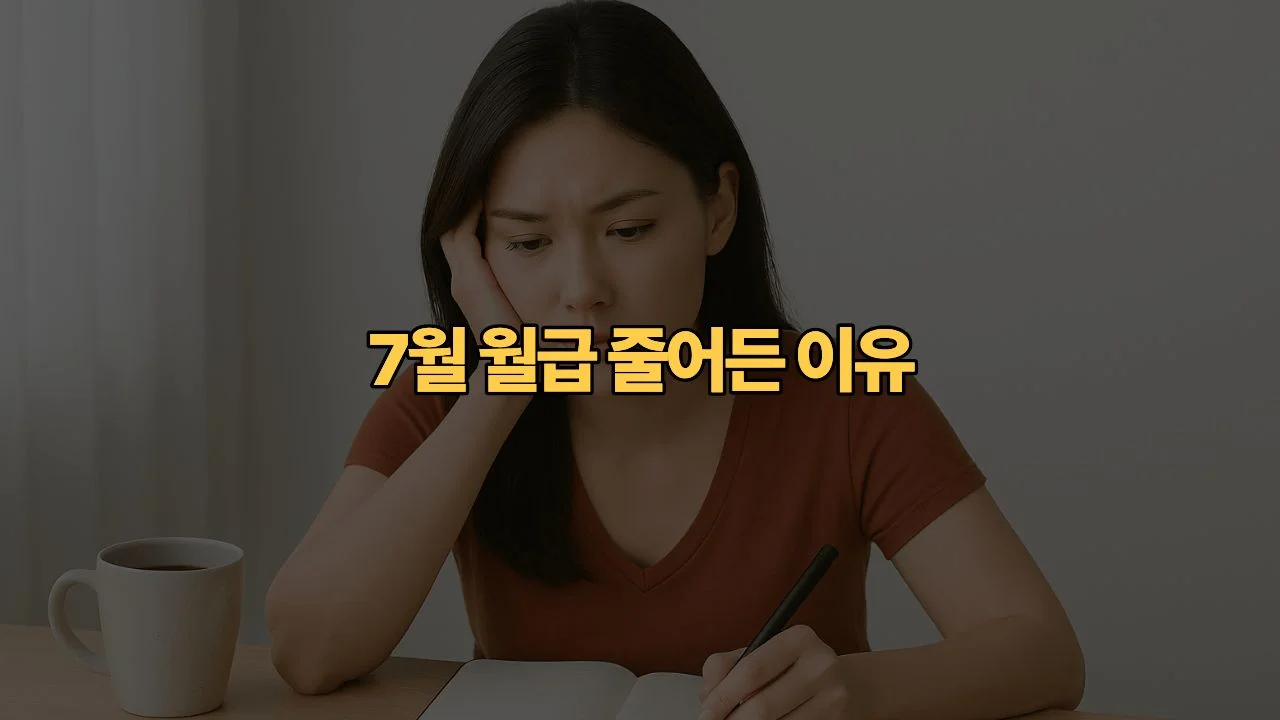 국민연금 기준소득월액 7월 정기결정, 연봉은 올랐는데 실수령액은 왜 줄었을까요?